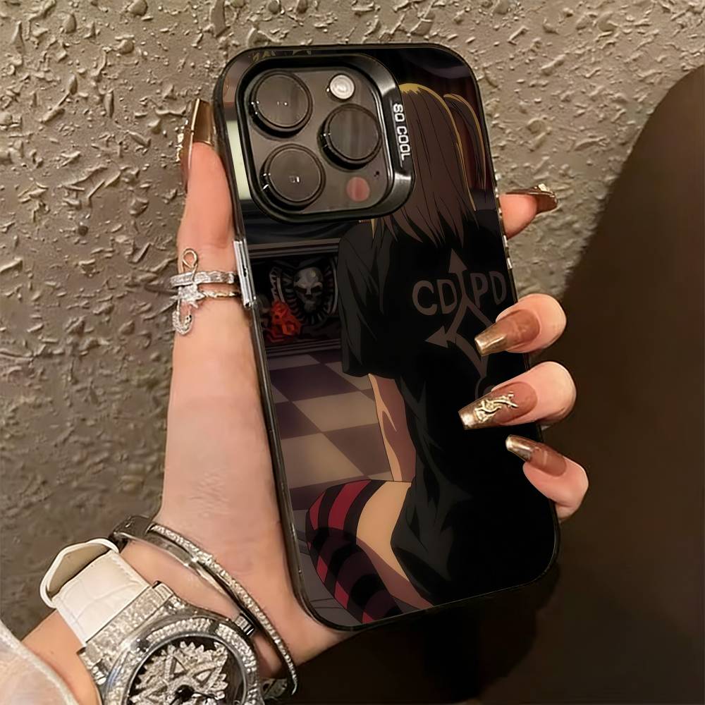 D-Death N-Note Misa  Phone Case For iPhone 17,16,15,14,13,12,11 Plus,Pro Max,XS,Colorful Silver Black Cover