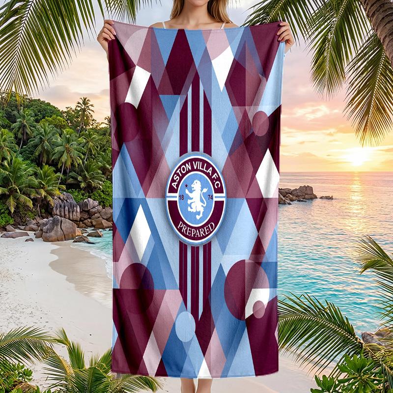 Asciugamano da Spiaggia Aston Villa Football in Morbida Microfibra Asciugatura Rapida Assorbente per Spiaggia Piscina Viaggio