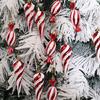 Portable Candy Cane Christmas Decors Elegant Spirals Candy Christmas Tree Hanging Ornament Home Decoration