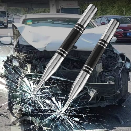 Latikaly Automatic Punch Set of 2 with Center Punch for Drilling, Stamping, and Marking Metal, Wood, and Plastic, Suitable for Windows, Walls, Floors,