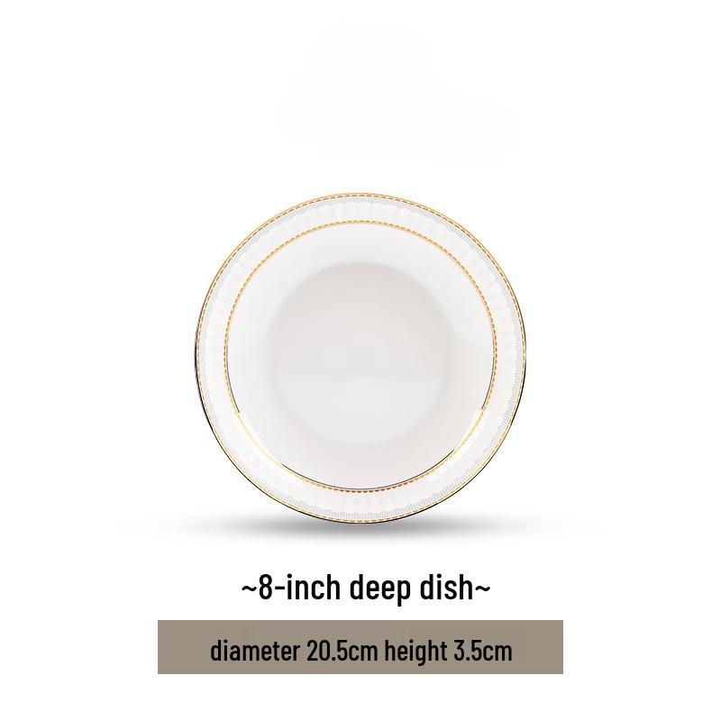 

Wuhe Jingdezhen Ceramic Rhythm 8-inch Deep Plate