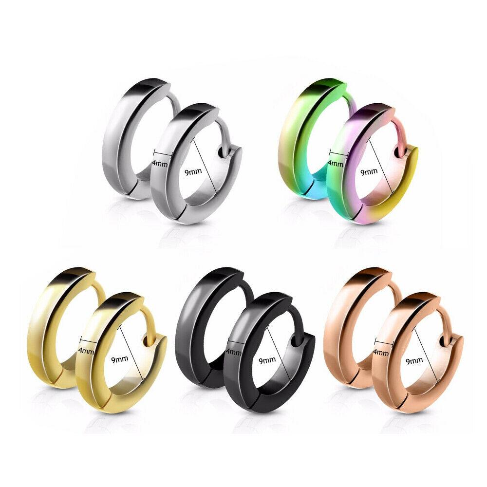 1 PÁR 316L náušnic z chirurgické oceli malé kruhové náušnice pro muže Dámské Dětské náušnice Huggie Body Piercing