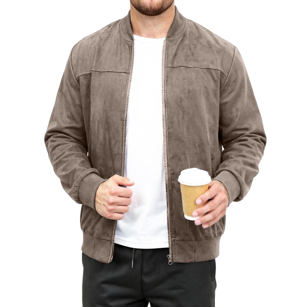 Men's Relaxed-Fit Casual Jacket Long-Sleeve Outerwear