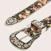High-end Bohemian Style Floral Jeans Belts Border Bead Vintage Carved Metal Buckle Belt Girdle Y2k Waistband Women's Accessories