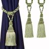 1&2Pcs Decorative Curtain Tiebacks Handmade Elegant Rope Ties Tassels Holdbacks for Drapes Decor Room Accessories Curtain Holder