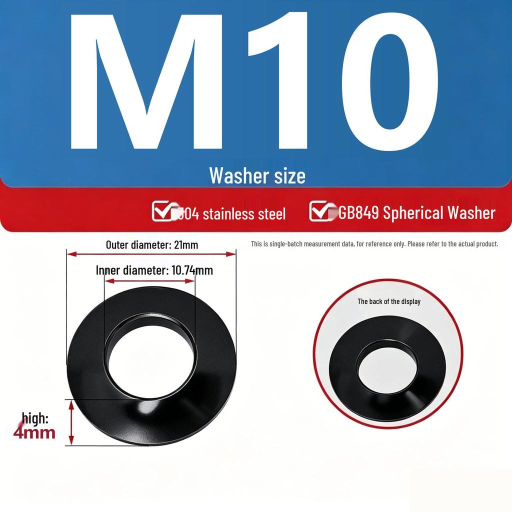 304 Stainless Steel Conical, Spherical, and Concave Convex Washers (M6, M8, M10, M12)