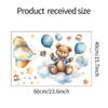 Cartoon Bear Elephant Balloon Star Wall Decals for Children's Room Bedroom Background Decoration Self Adhesive Wall Stickers