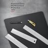 Aluminum Alloy Protective Ruler Anti Slip Design Cut Resistant Edge No Ink Bleed For School Office Drawing Crafting Measuring