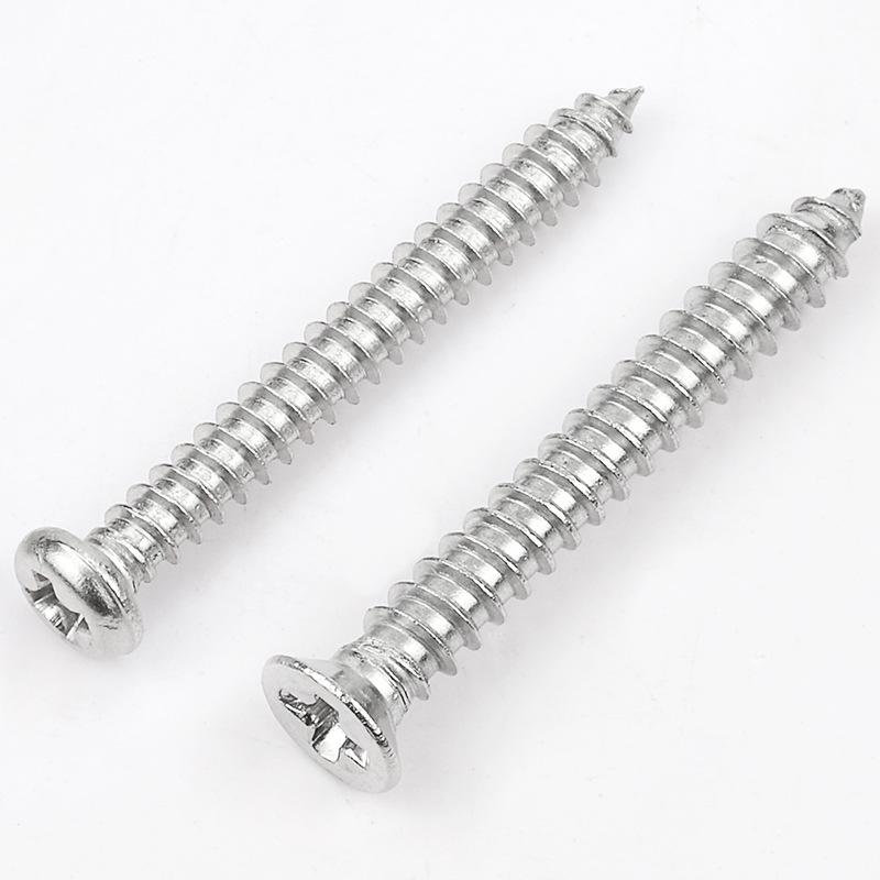 304 Stainless Steel Mixed Head Self-Tapping Screws Set with Flat and Pan Head Countersunk Screws