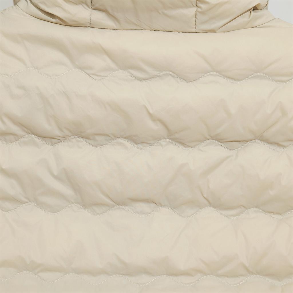 Ultra Light Thin Duck Down Vest Women Long Quilted Hooded Jacket Slim Waistcoat Basic Parka