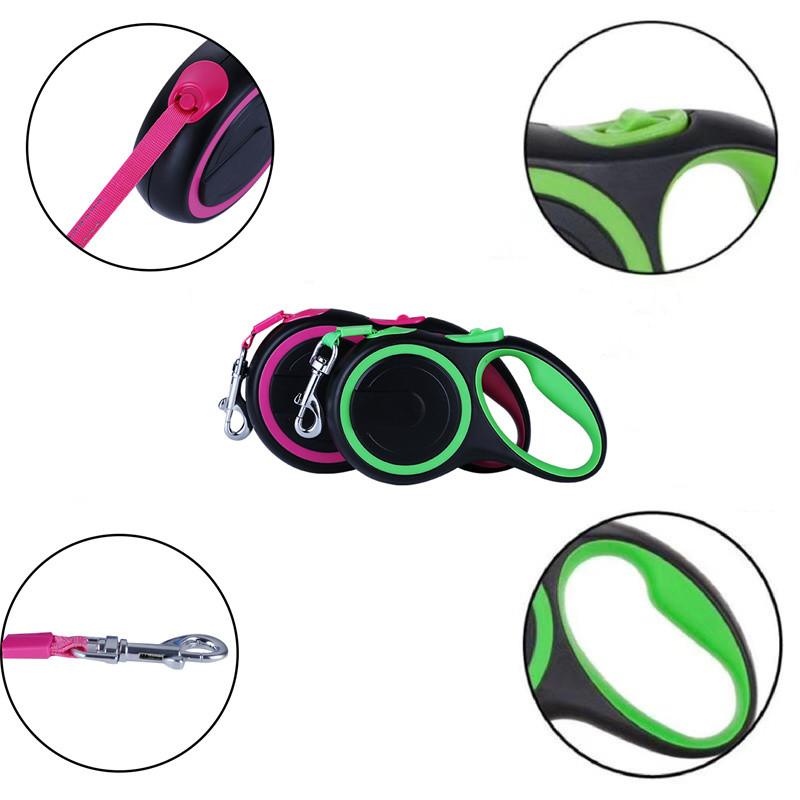 Powerful Large Dog Collar Traction Rope Long-lasting Nylon Retractable Dog and Cat Collar with Automatic Retractable Traction Rope