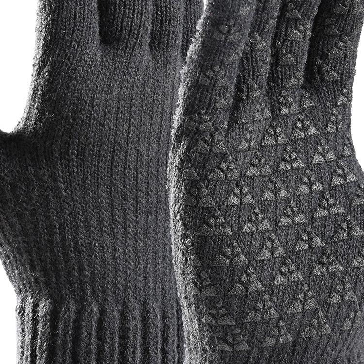 Gants chauds pour hommes pour l'automne et l'hiver, grande taille, en velours, pour écran tactile, résistants au froid, pour cyclisme, gants tricotés pour l'extérieur