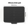 Wavy Pattern Silicone No-Drill Soap Dish & Drain Mat Rack
