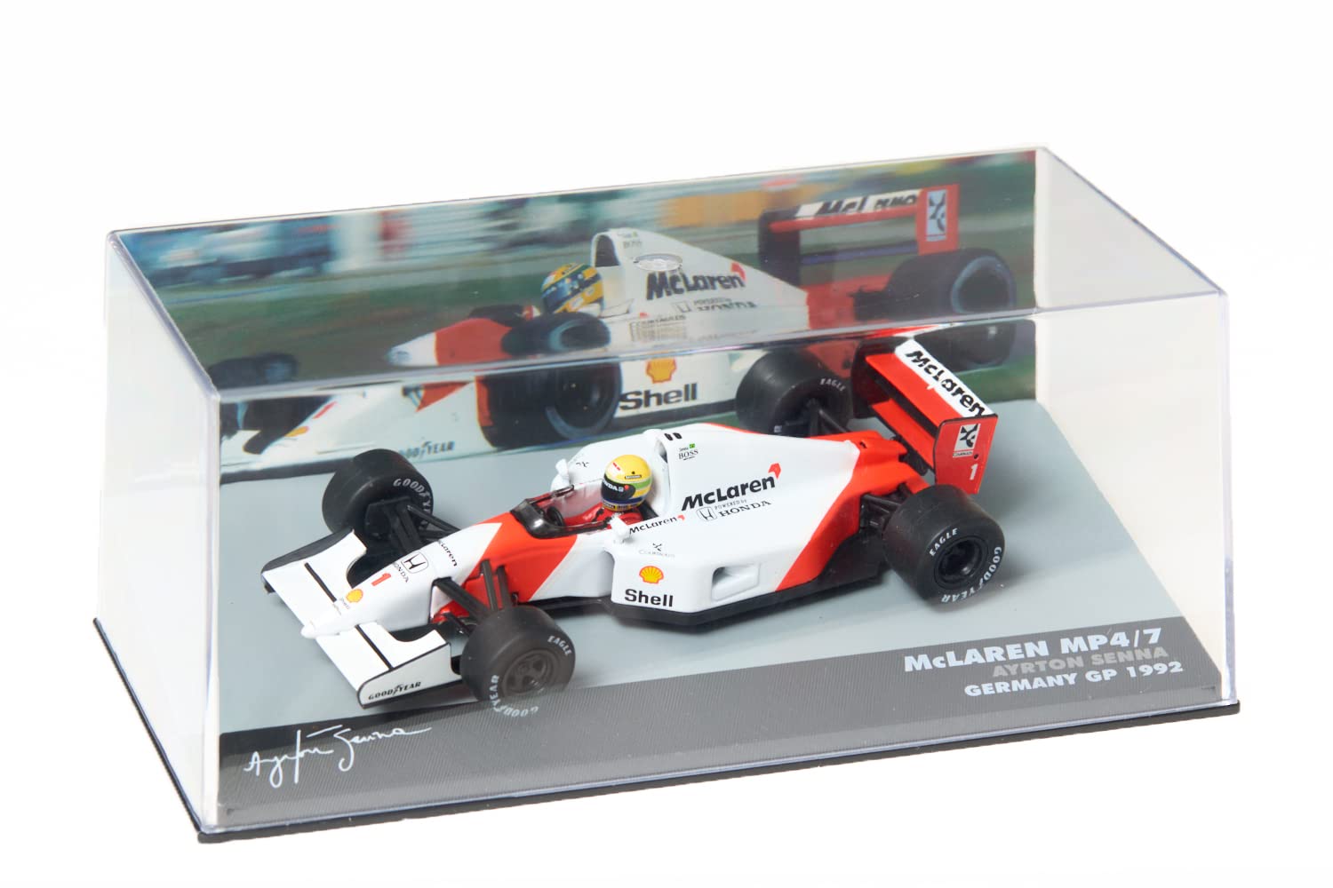 

F1 Minicar German GP 1992 Ayrton Senna MCLAREN Honda AYRTON SENA Red 1/43 [McLaren MP4/7] [Used]