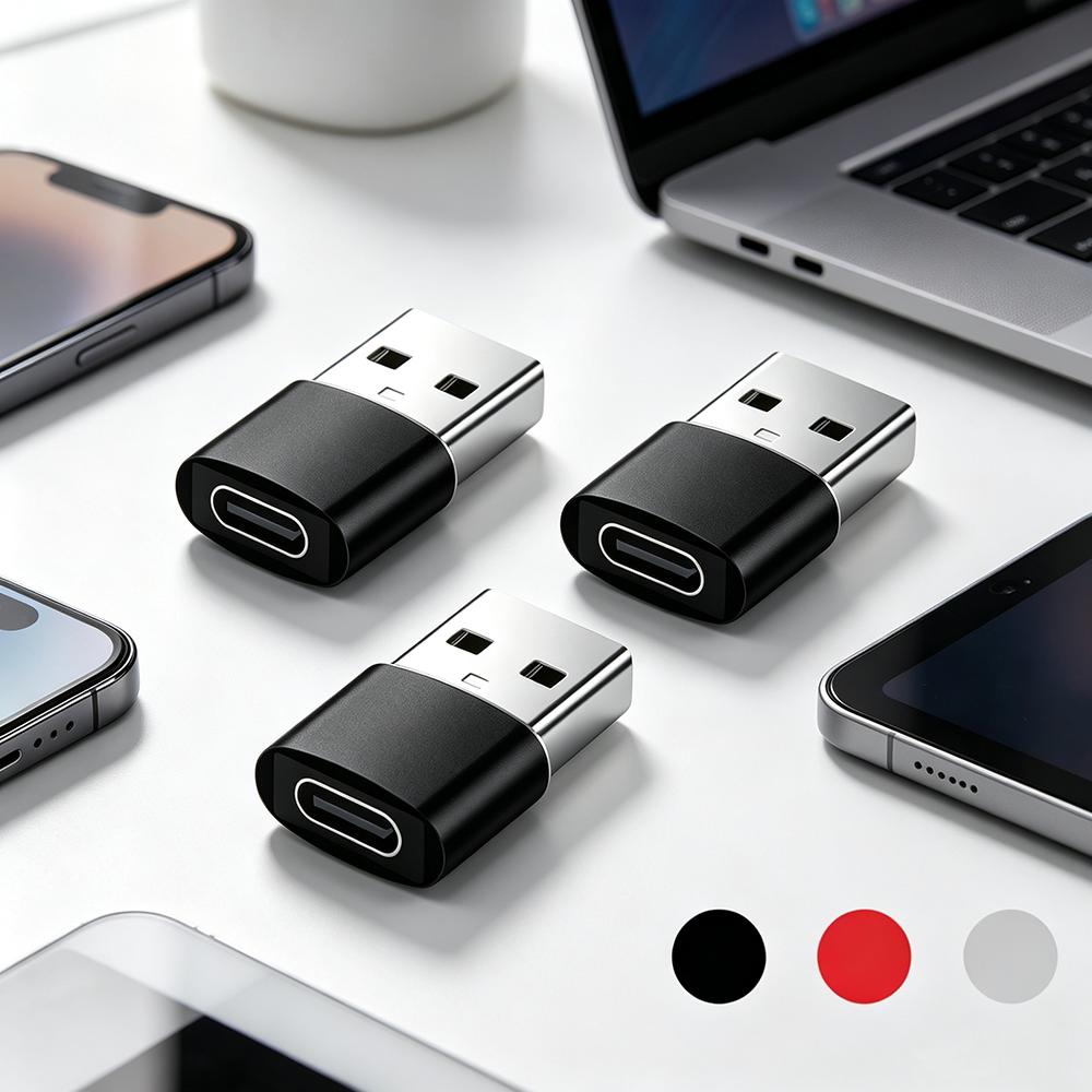 4Pcs USB To Type C OTG Adapter USB USB-C Male To Micro USB Type-c Female Converter For Macbook Samsung S20 USBC OTG Connector 3