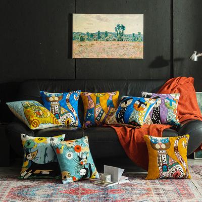 Natale Picasso Stile Europeo e Americano Astratto Fodera per Cuscino Soggiorno Divano Cuscino Ricamato Fodera per Cuscino da Comodino