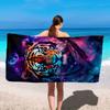 Galaxy Tiger Print Beach Towel Polyester Soft Quick Dry Large Bath Towel Summer Swimming Pool Surfing Blanket