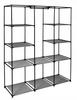 Textile Wardrobe With 10 Shelves Mira Maxi Anthracite