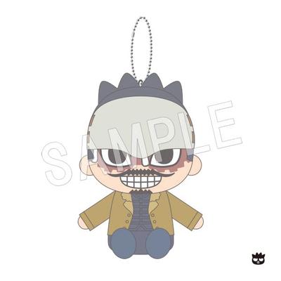 Chugai Mining Golden Kamuy x Sanrio Charaktere Sitzendes Plüschmaskottchen Tsurumi x Bad Badtz-Maru, ca.. 110mm, Polyester