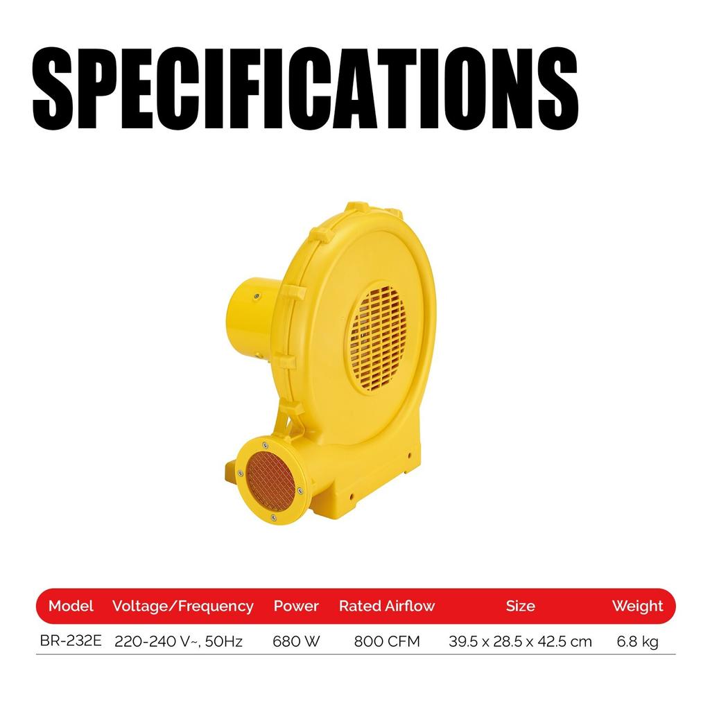 XPOWER BR-232 Electric Air Pump Strong Power Blower Fast Setup Large Inflatable