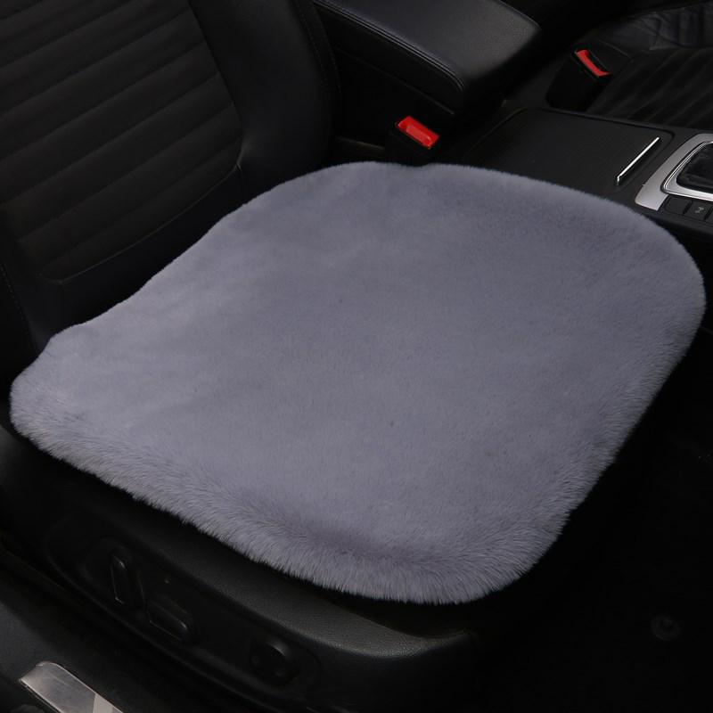 Rabbit Plush Winter Car Seat Cushion - Thick, Warm, No-Backrest, Universal Three-Piece Set