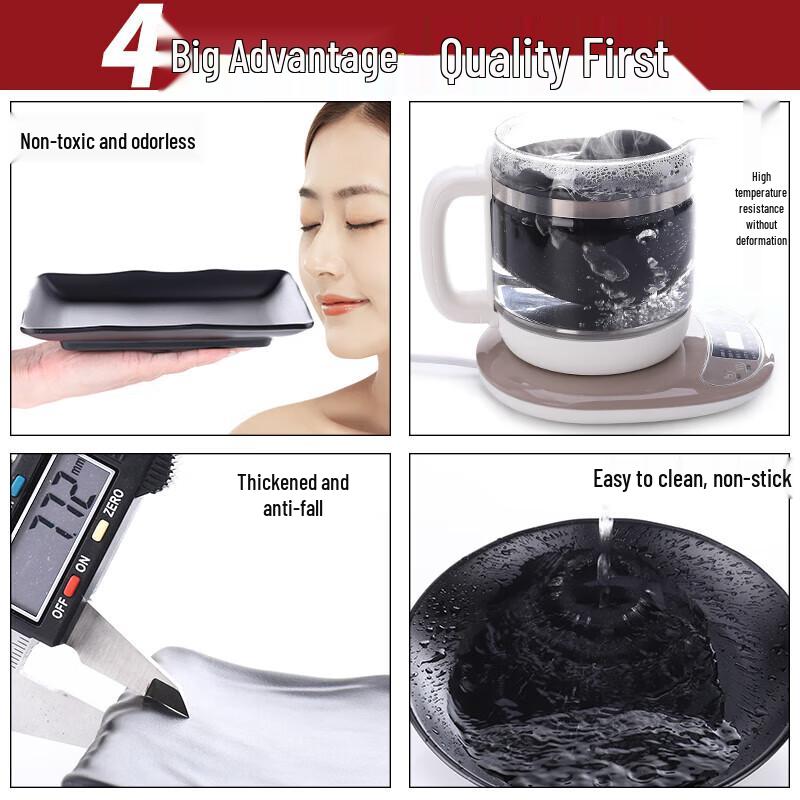 Huìhuáng rechteckige Servierplatte aus Melamin