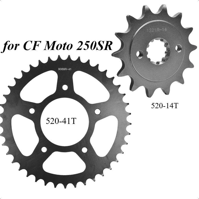 520 14T 41T Motor Bike Front Rear Sprocket Gear Wheel Cam for CF Moto 250SR