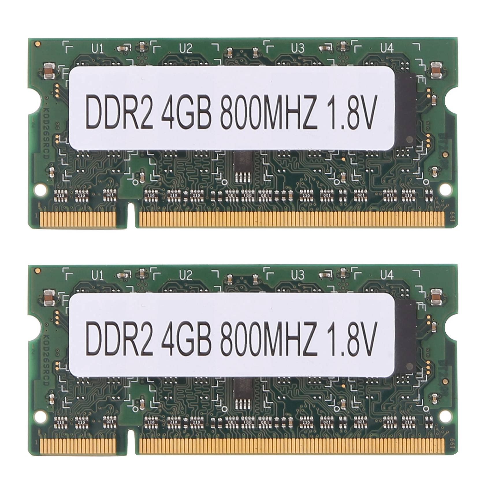 

Buerjia 2pcs DD 4GB 800Mhz Laptop RAM PC2 6400 2RX8 200 Pin SODIMM for AMD Laptop Memory