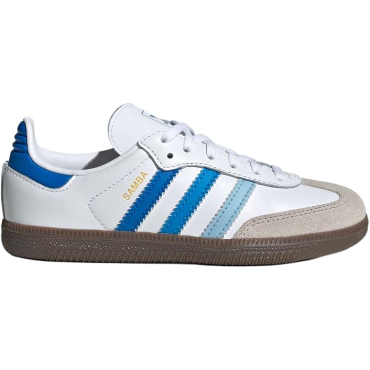 Adidas Originals Samba Og Comfortable Non-Slip Breathable Low-Top Kids Skate Shoes Kids skate shoes White Blue JP5493