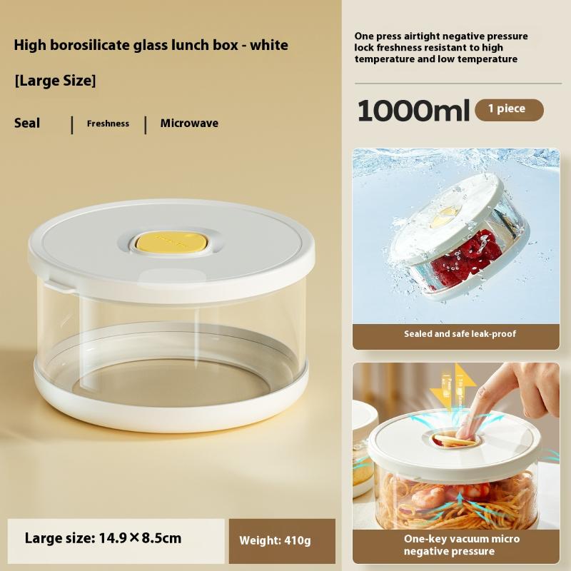 Glass Airtight Containers Heat Resistant Lunch Box Food Storage Box For Frozen Rice Salad Bowl