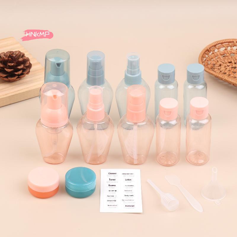 10Pcs Leak Proof Travel Bottles Set Clear Portable Cosmetic Containers Flight Size for Lotion Shampoo Toiletry Kit