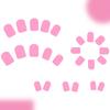 24 Pcs Simple Artificial Nail Short Square Full Cover False Nail Glossy Stick on Nail Solid Color Press On Nail