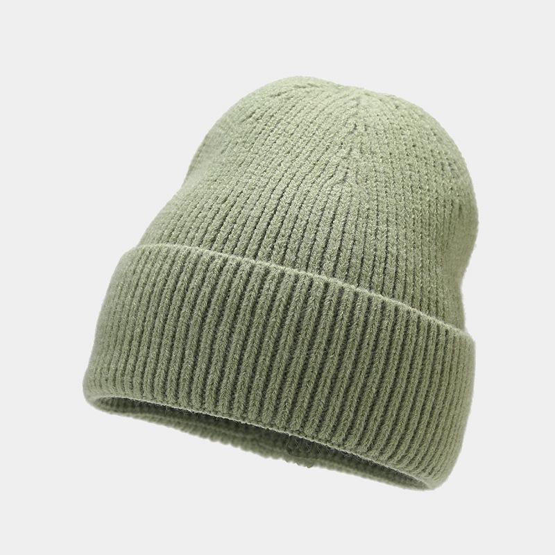 

1pc Unisex Autumn Winter Warm Beanie Hats,Solid Color Stretch Knitted Crochet Beanies Hat Caps,Suitable for Daily Wear,Outdoor One Size світло-зелений колір