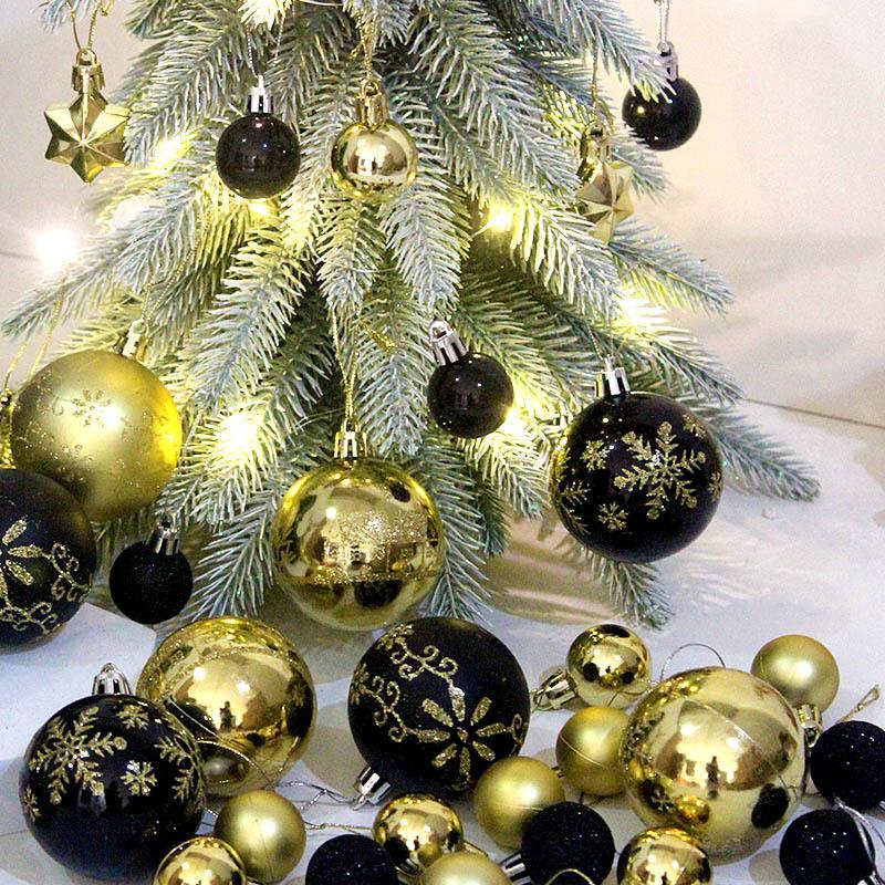 44Pcs Christmas Ball Ornament Set Big Xmas Tree Hanging Pendant Snowflake Merry Christmas Decoration 2025 New Year Party Gift