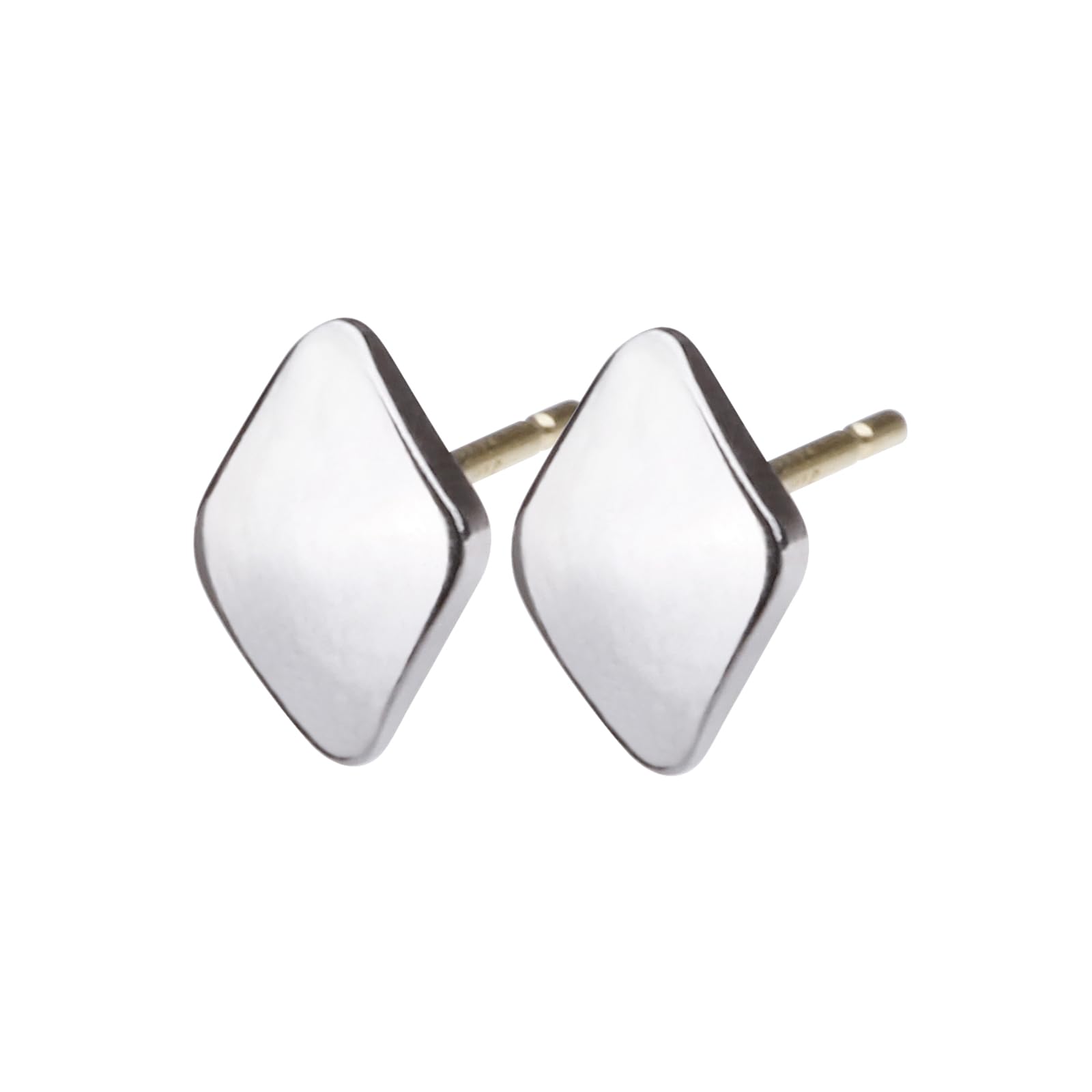 

LOKUMI Made in K18 Diamond 18K Diamond Nickel Earrings, Japan, 18K, Post, K18, Hypoallergenic, Rhombus, Motif, Post, Women s, Simple, Small, 18K,