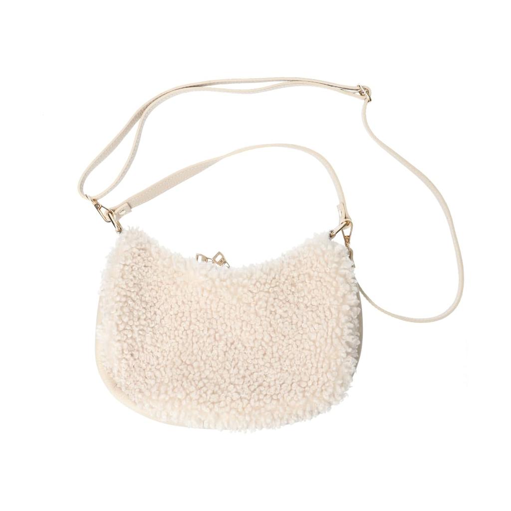 Andrea Cardone Women's Leather Handle Boa Hobo Bag Q46530