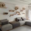 Indoor Wall-mounted Cat Paradise Cat Bridge Hammock Wooden Steps or Scratching Post For Cats To Rest and Play