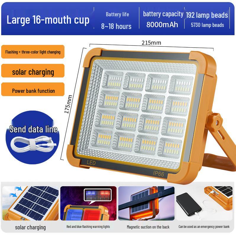 Solar LED Light for Power Outages, Night Markets, and Camping