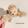 2025 New Year Red Plush Pearl Claw Clip - Stylish Women's Shark Hairpin Accessory for Buns and Hair Styling