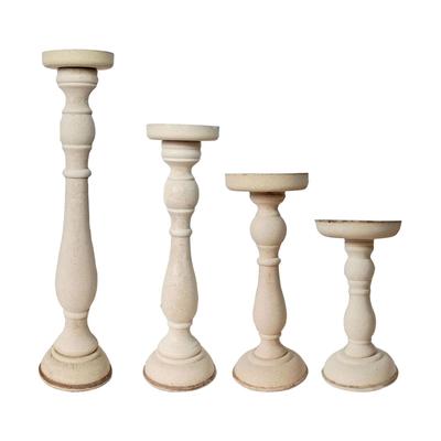 Wooden Candlestick Stand Photo Props Decoration Candelabra Centerpiece Craft Candle Holder Roman Pillar for Wedding Living Room