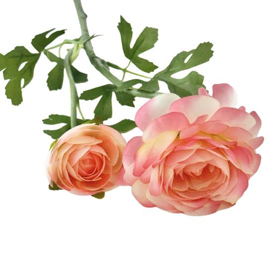 Artificial Peony Flower Faux Realistic with 1 Silk Flower Bloom And темно-розовый