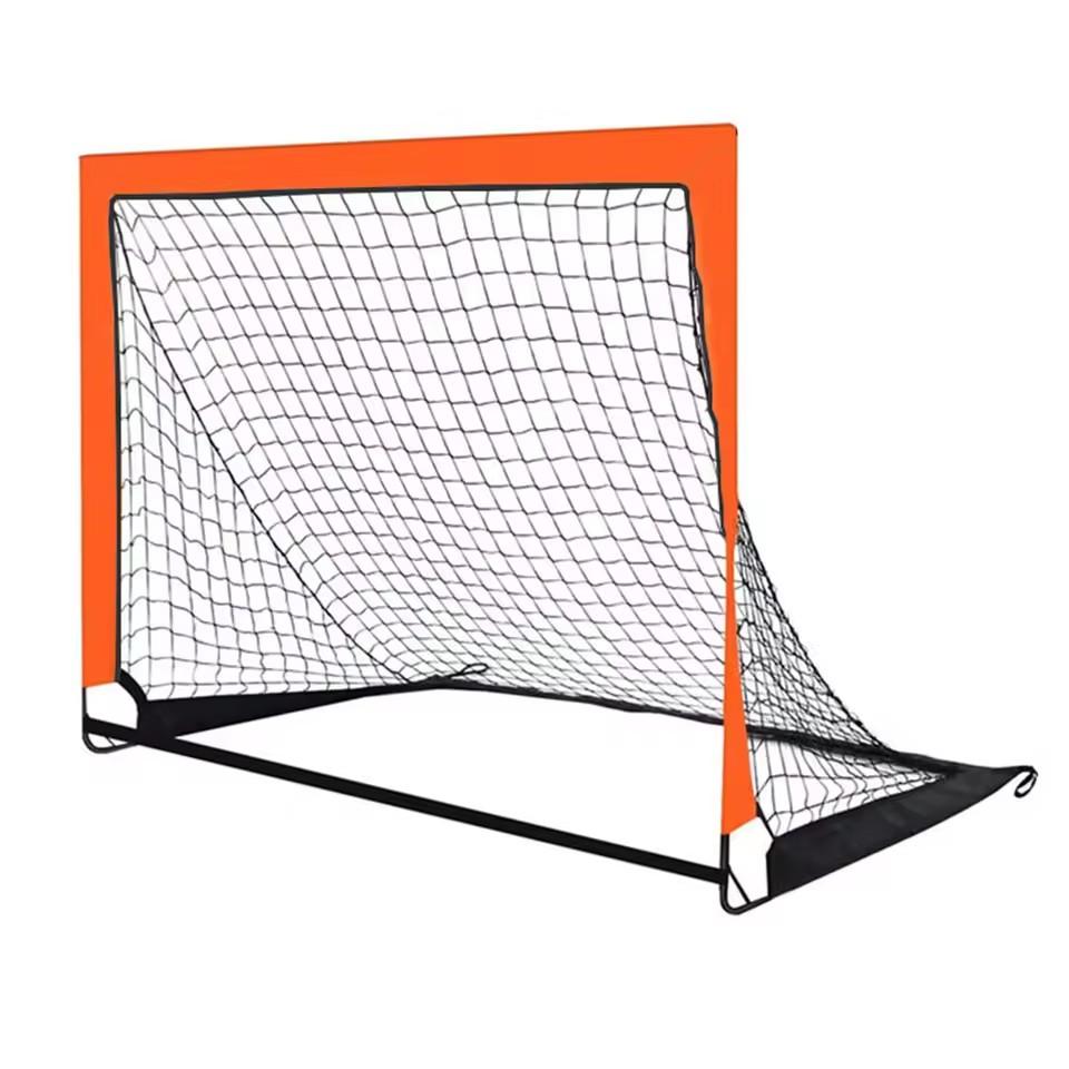 Draagbare Voetbaldoelen voor Achtertuin Opvouwbaar Mobiel Trainings Voetbalnet voor Kinderen Voetbaldoel Binnen Buiten Pop-up Voetbaldoelen oranje
