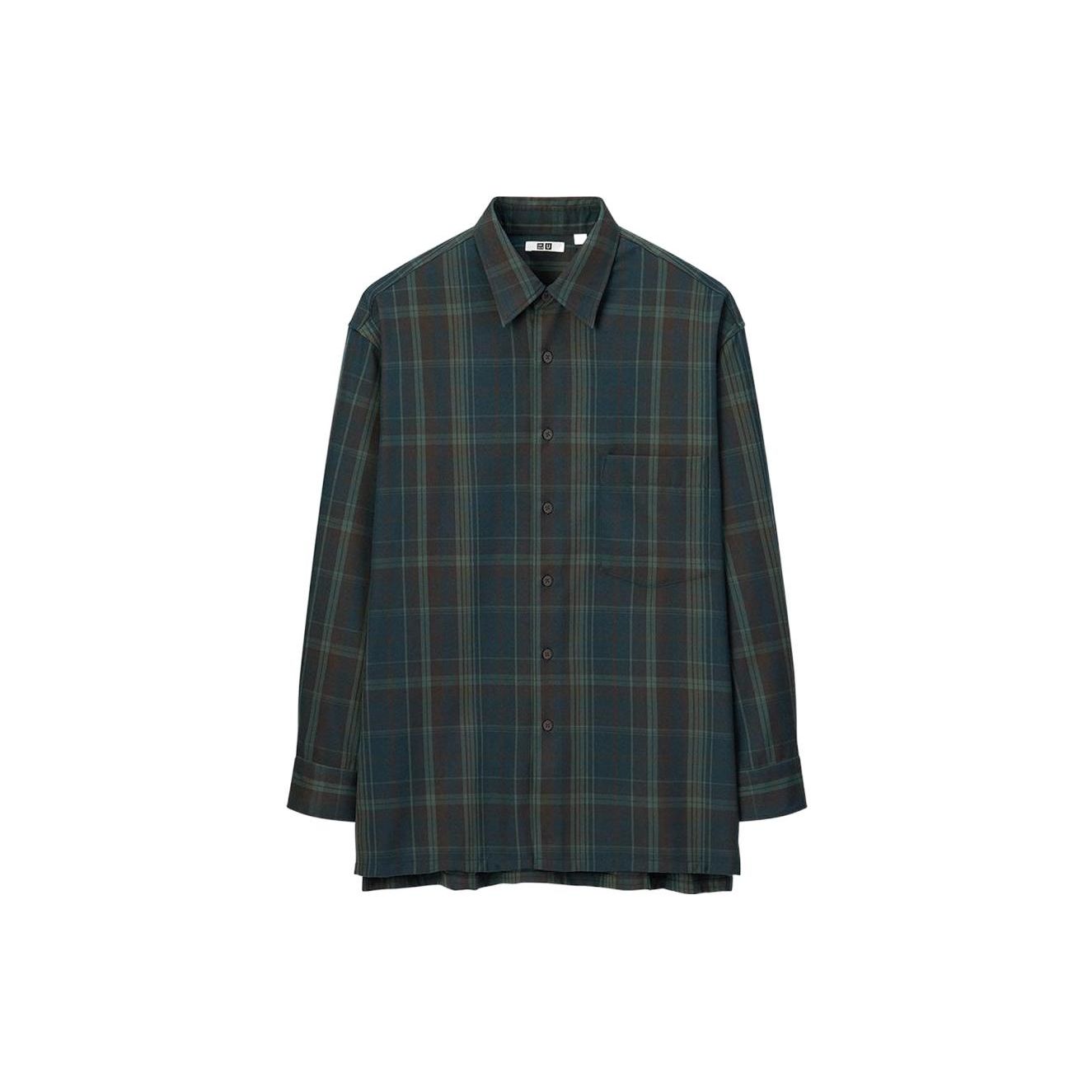 UNIQLO Plaid Pattern Button-Down Long Sleeve