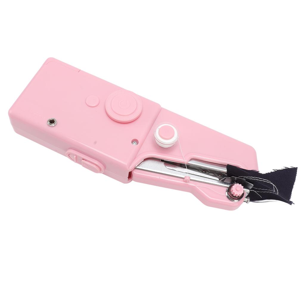 Handheld Sewing Machine Smoothing Stitching Portable Electric Sewing Tool for Home Travel Pink