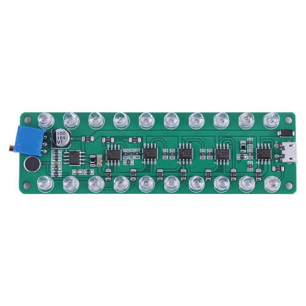 

Acoustic Sensing Spectrum Audio Power Amplifier Level Meter LED VU Meter Sound Level Music Spectrum Meter for Test Sound Level зелений