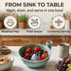 Self-Spinning Automatic Fruit Washer Bowl Vortex-Style Vegetable Colander  Food Preparation