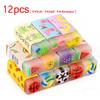 12pcs/set Cute Pencil Eraser Animal Dinosaur Ball Funny Fruit Eraser Desk Pet Eraser School Supplies Prizes Gifts Party Gifts