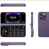 V-899 Rollover Folding Mobile Phone, Non-smart 2G Button Mobile Phone