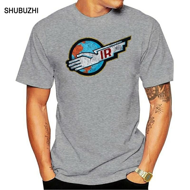 

ФУТБОЛКА С ЛОГОТИПОМ THUNDERBIRDS IR - Футболка Gerry Sylvia Anderson International Rescue Хлопковая Фитнес Большого размера 4XL