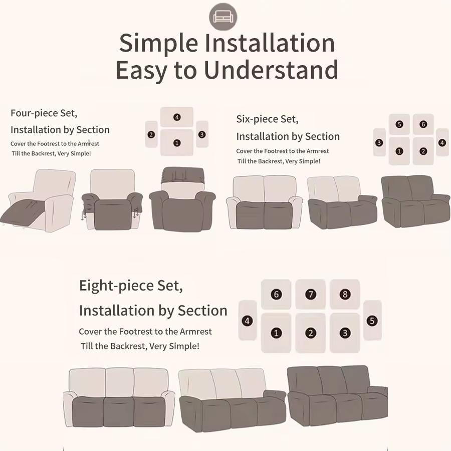 New Fashion Style Cheers Elastic Sofa Cover with Armrest Dust-Proof Slipcover Easy Install & Remove Couch Bench Cover Protection